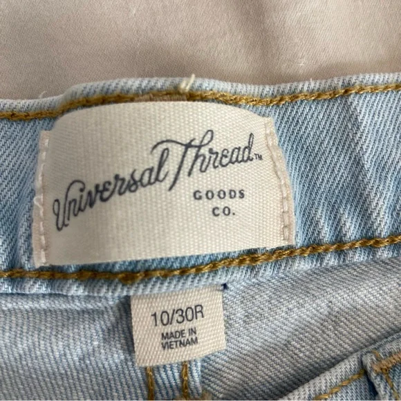 TARGET | Universal Thread Vintage Straight Jeans Cropped Distressed Size 10 NWOT - Picture 7 of 7